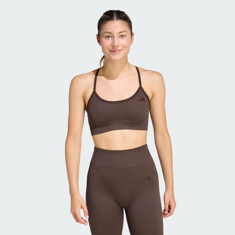 adidas adidas Workout Essentials leicht st&uuml;tzender BH Damen - Aurora Coffee - 0 | SportScheck