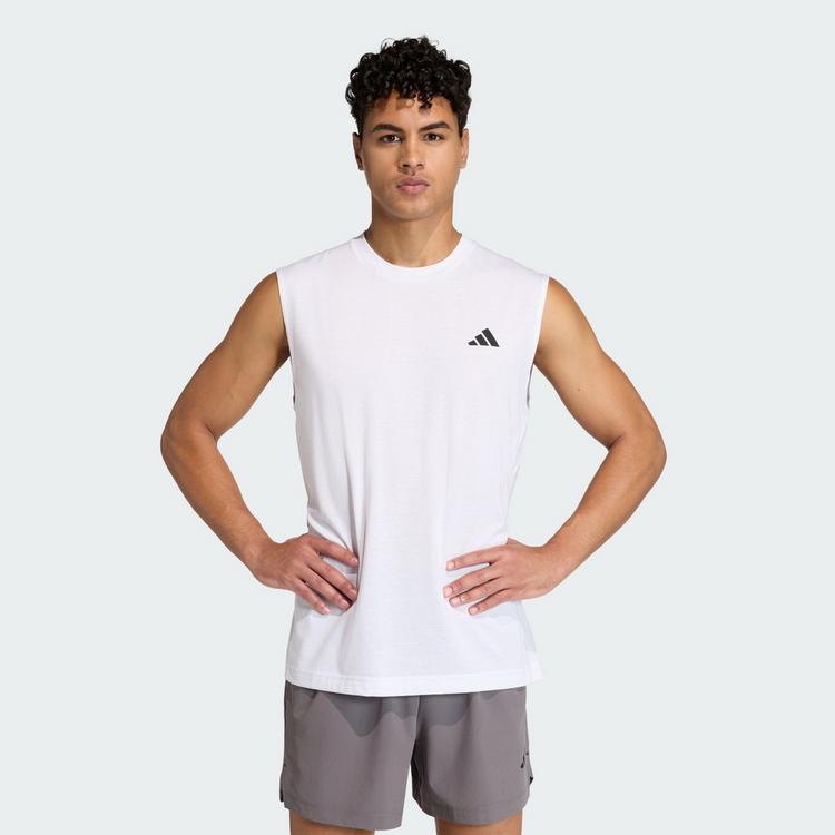 adidas adidas WORKOUT ESSENTIALS FEELREADY &Auml;RMELLOSES Funktionstank Herren - White - 0 | SportScheck