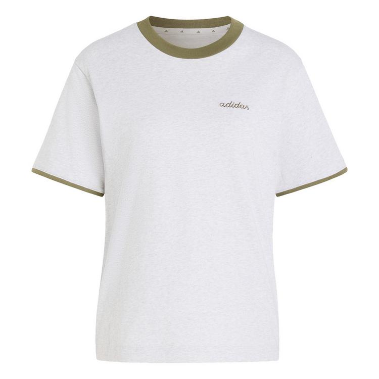 adidas adidas Seasonal Essentials Colorpop T-Shirt Funktionsshirt Damen - Light Grey Heather / Olive Strata - 0 | SportScheck