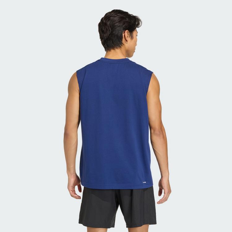 adidas adidas WORKOUT ESSENTIALS FEELREADY &Auml;RMELLOSES Funktionstank Herren - Dark Blue - 1 | SportScheck
