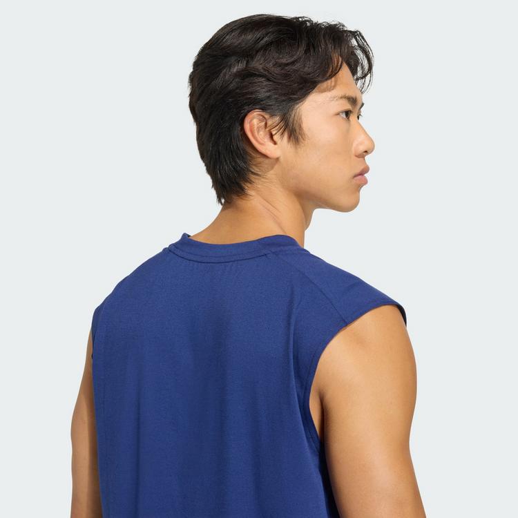 adidas adidas WORKOUT ESSENTIALS FEELREADY &Auml;RMELLOSES Funktionstank Herren - Dark Blue - 1 | SportScheck