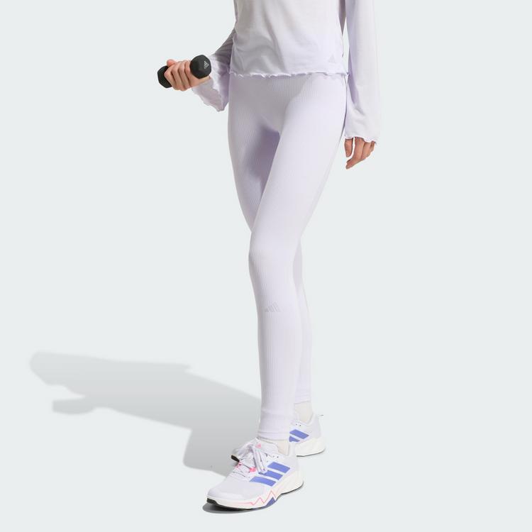 adidas adidas All Me Leggings, gerippt Leggings Damen - Frozen Purple - 0 | SportScheck