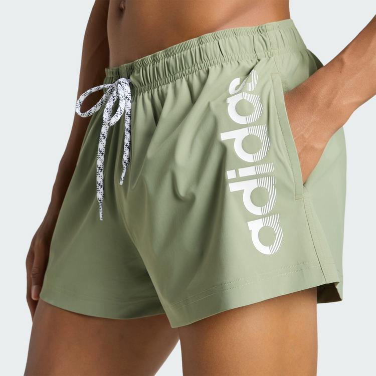 adidas adidas LOGO ELASTISCHE STRICK-BADEHOSE 7,6 CM Badehose Herren - Solar Purple / White - 0 | SportScheck