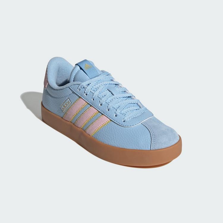 adidas adidas VL COURT&nbsp;3.0 SCHUH Sneaker Damen - Clear Sky / Clear Pink / Gold Metallic - 3 | SportScheck