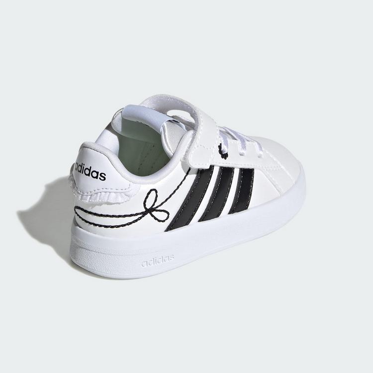 adidas adidas GRAND COURT 3.0 KIDS SCHUH Sneaker Kinder - Cloud White / Core Black / Hi-Res Yellow - 4 | SportScheck