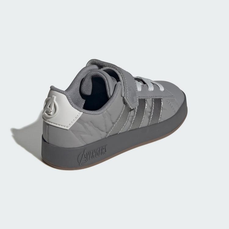 adidas adidas ADIDAS MARVEL AVENGERS GRAND COURT KIDS Sneaker Kinder - Grey Three / Silver Metallic / Grey One - 4 | SportScheck