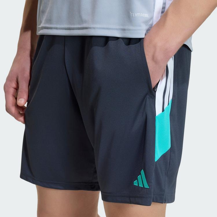 adidas adidas TIRO 26 ESSENTIALS SHORTS Fu&szlig;ballshorts Herren - Night Grey / Mint Rush / White - 0 | SportScheck