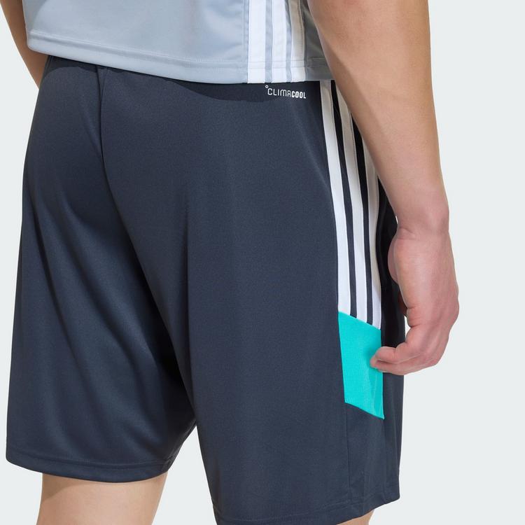adidas adidas TIRO 26 ESSENTIALS SHORTS Fu&szlig;ballshorts Herren - Night Grey / Mint Rush / White - 1 | SportScheck
