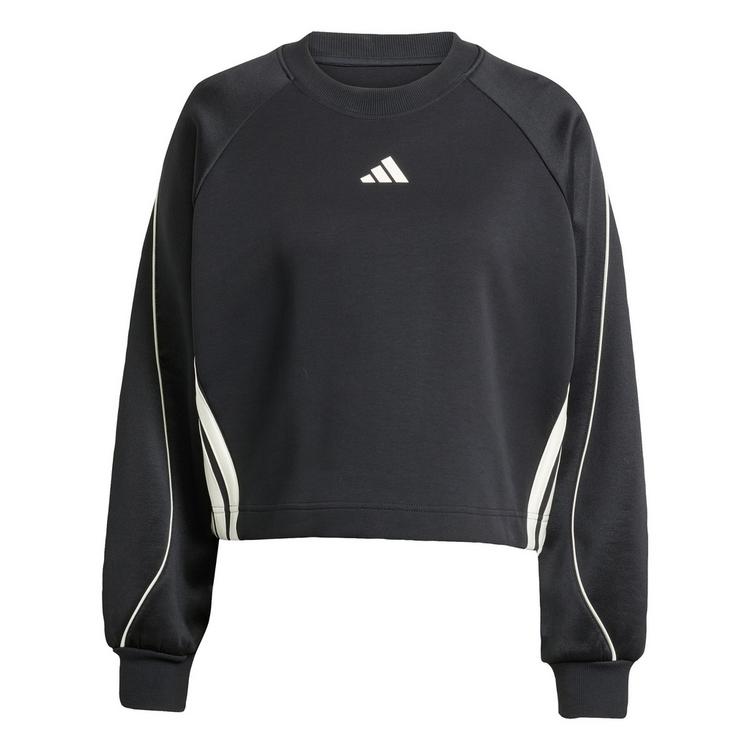 adidas adidas Stadium 3-Streifen Sweatshirt mit Sweatshirt Damen - Black / Off White - 0 | SportScheck