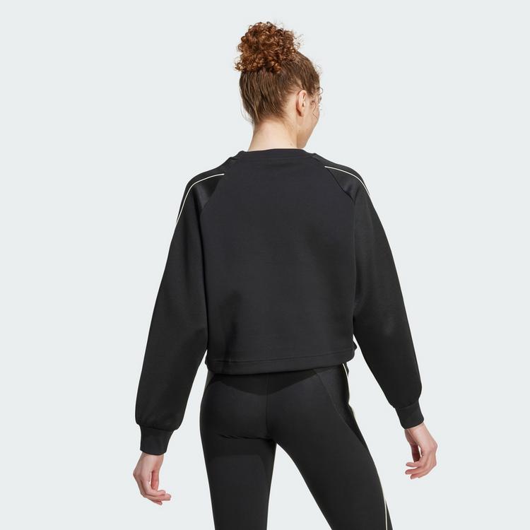 adidas adidas Stadium 3-Streifen Sweatshirt mit Sweatshirt Damen - Black / Off White - 1 | SportScheck
