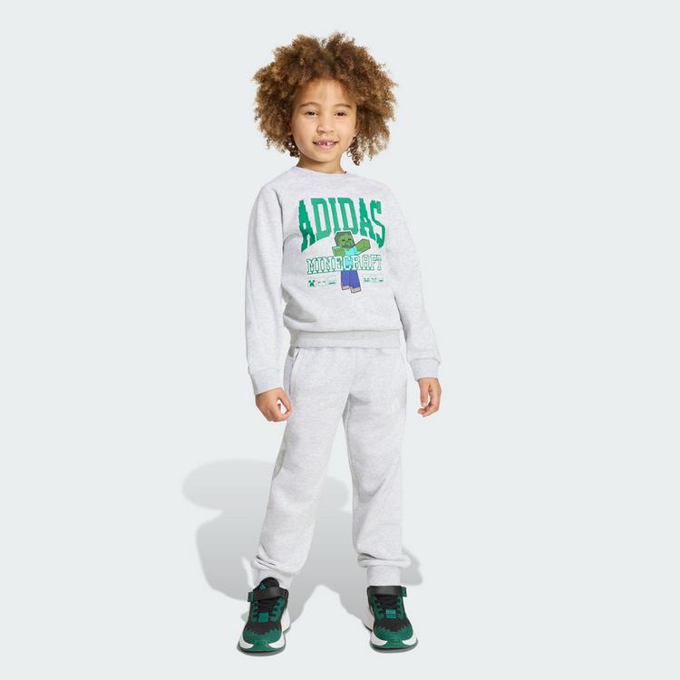 adidas adidas ADIDAS MINECRAFT JOGGINGANZUG Trainingsanzug Kinder - Light Grey Heather - 0 | SportScheck