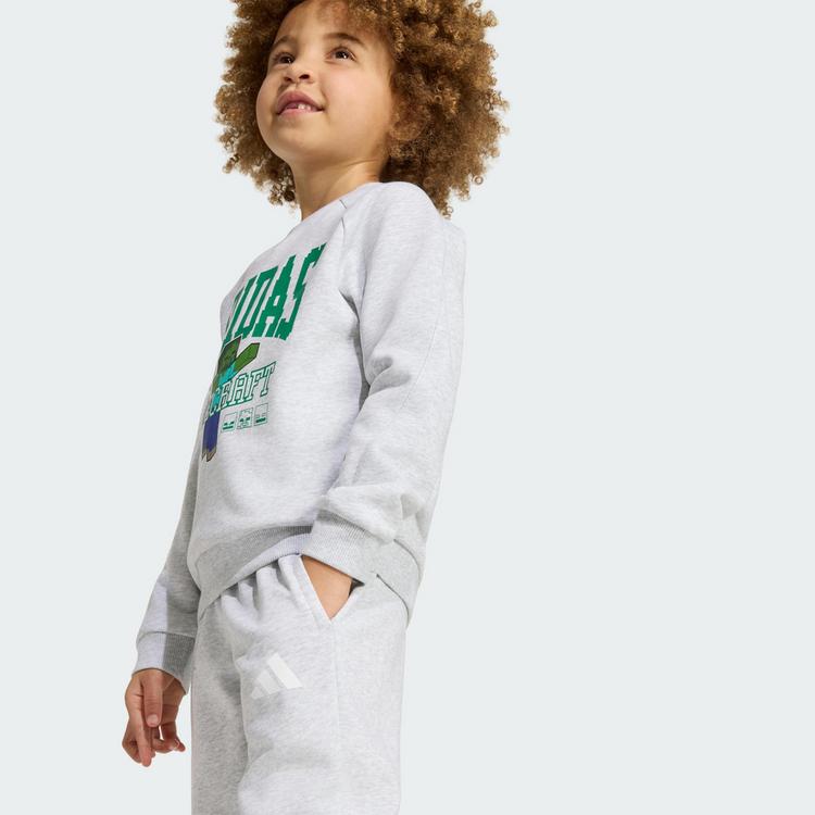 adidas adidas ADIDAS MINECRAFT JOGGINGANZUG Trainingsanzug Kinder - Light Grey Heather - 1 | SportScheck