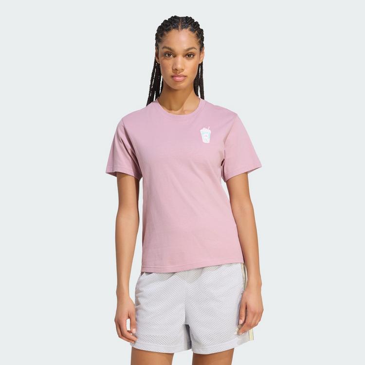 adidas adidas FOOD REGULAR GRAFIK T-SHIRT T-Shirt Damen - Magic Mauve - 0 | SportScheck