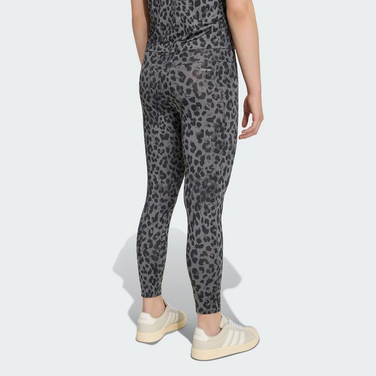 adidas adidas SPORTLEGGINGS MIT ANIMALPRINT Leggings Kinder - Grey Four / Grey Six / Black / Grey Six - 1 | SportScheck