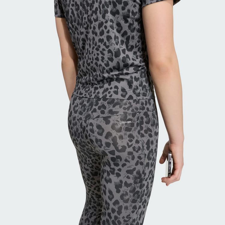adidas adidas SPORTLEGGINGS MIT ANIMALPRINT Leggings Kinder - Grey Four / Grey Six / Black / Grey Six - 1 | SportScheck