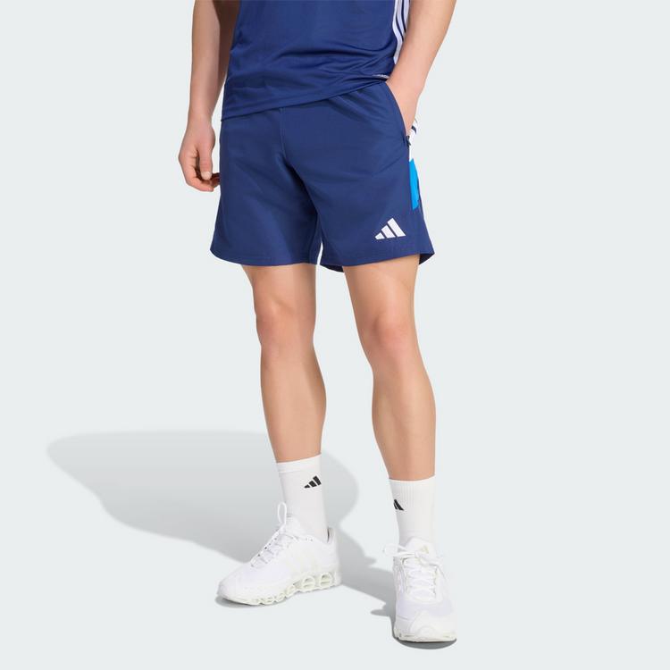 adidas adidas TIRO 26 ESSENTIALS WOVEN SHORTS Fu&szlig;ballshorts Herren - Dark Blue / Bright Royal / White - 0 | SportScheck