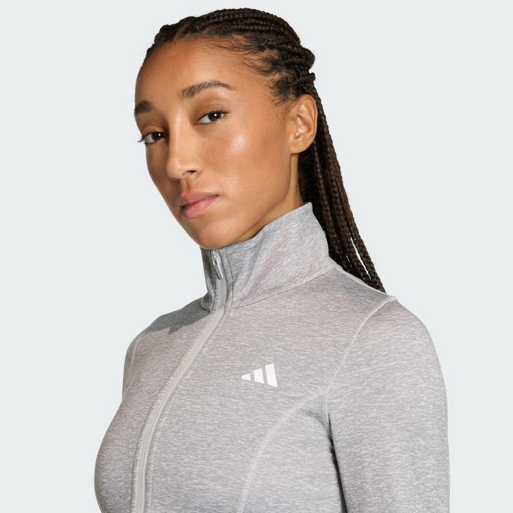 adidas adidas Workout Essentials Heather Jacke mit Trainingsanzug Damen - Grey Two Mel - 0 | SportScheck