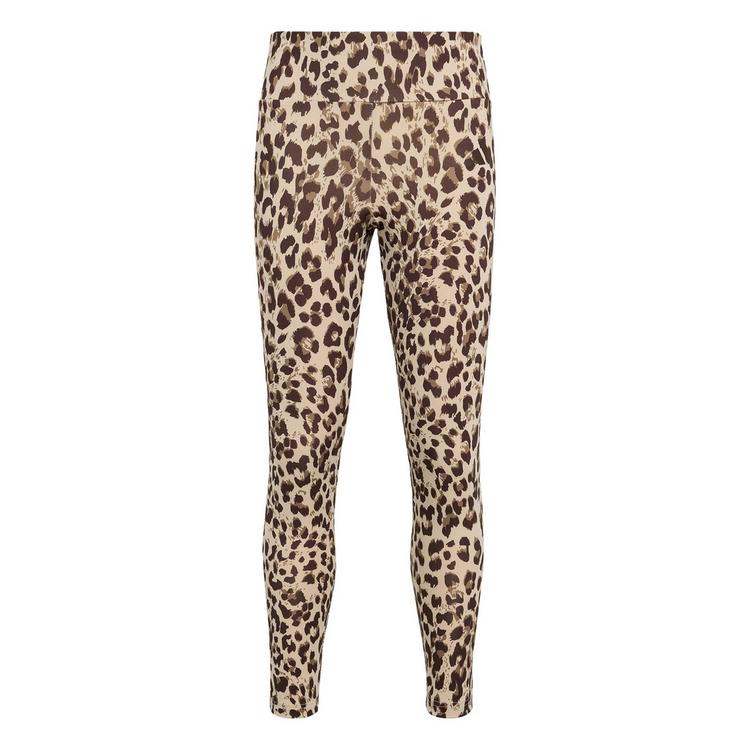 adidas adidas SPORTLEGGINGS MIT ANIMALPRINT Leggings Kinder - Crystal Linen / Khaki Six / Dark Brown / Dark Brown - 0 | SportScheck