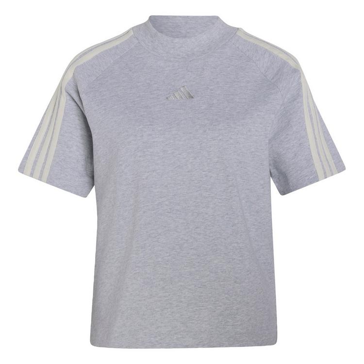 adidas adidas ADIDAS KIT 3-STREIFEN T-SHIRT T-Shirt Damen - Light Grey Heather / Off White - 0 | SportScheck