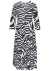 Lascana Maxikleid Maxikleid Damen - creme-graublau bedruckt