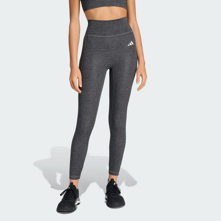 adidas adidas Optime Essentials Workout Heather Tights Damen - Grey Four Mel - 0 | SportScheck