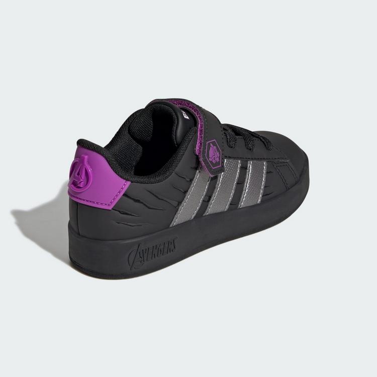 adidas adidas ADIDAS MARVEL AVENGERS GRAND COURT KIDS Sneaker Kinder - Core Black / Iron Metallic / Purple Burst - 4 | SportScheck