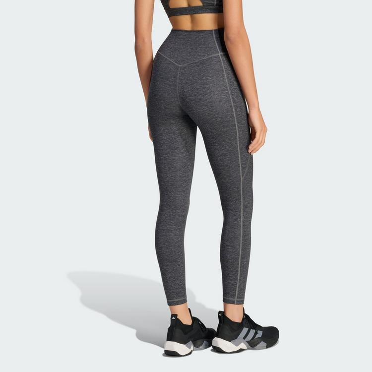 adidas adidas Optime Essentials Workout Heather Tights Damen - Grey Four Mel - 1 | SportScheck