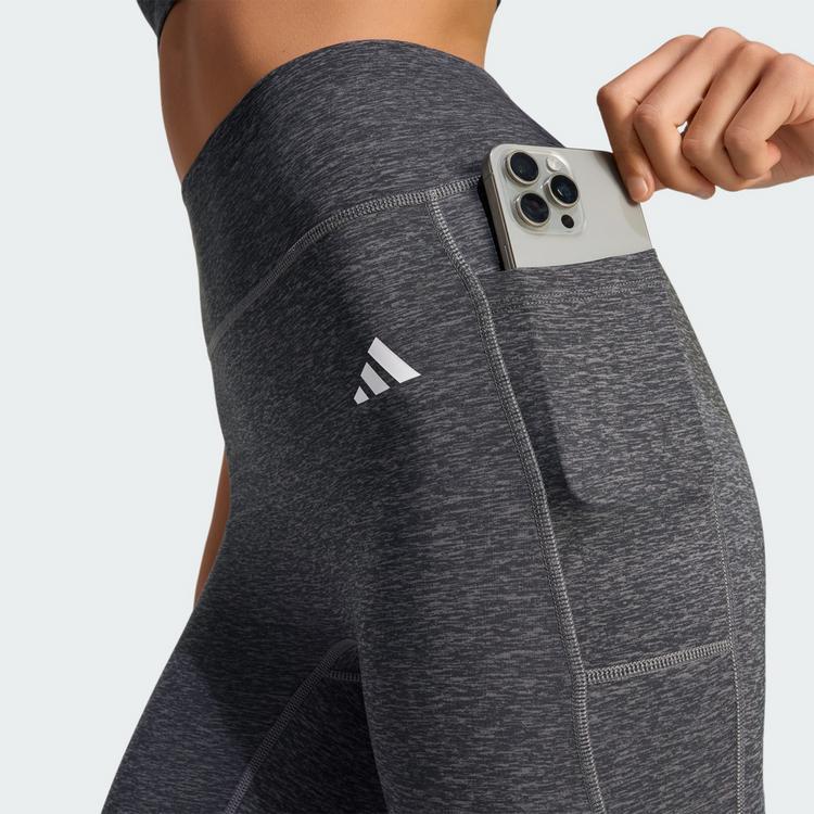 adidas adidas Optime Essentials Workout Heather Tights Damen - Grey Four Mel - 0 | SportScheck