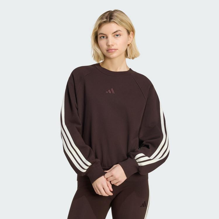 adidas adidas ADIDAS KIT 3-STREIFEN SWEATSHIRT Sweatshirt Damen - Aurora Coffee / Off White / Off White - 0 | SportScheck