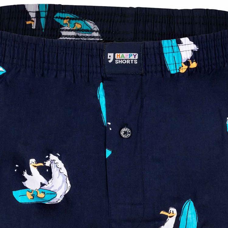 HAPPY SHORTS HAPPY SHORTS Web-Boxershorts Unterhose Herren - M&ouml;we/Frog/Surfing Seagull - 8 | SportScheck
