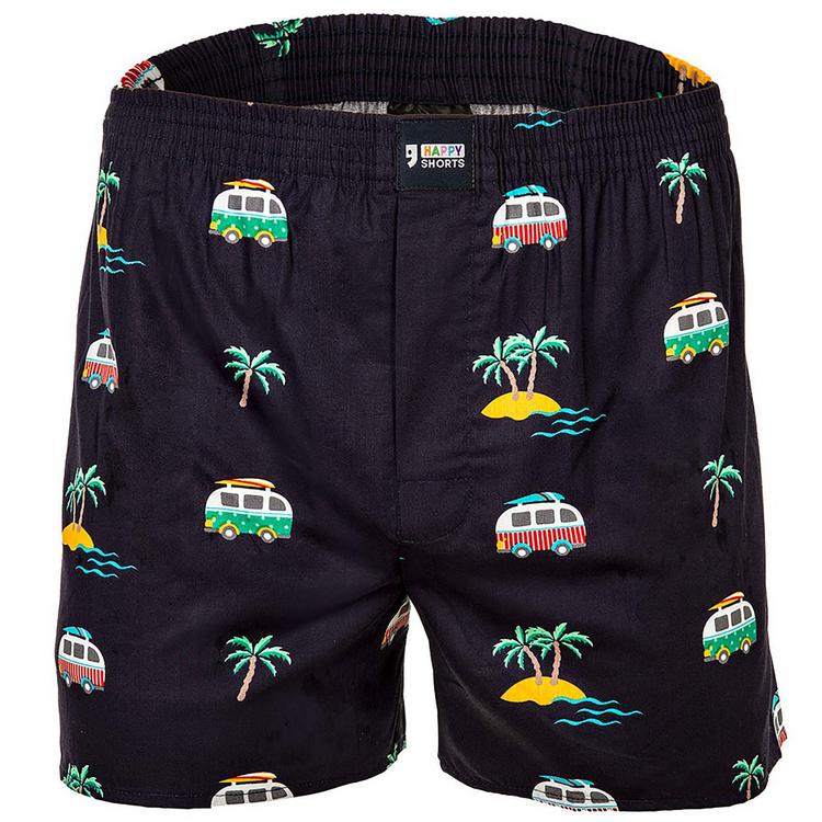 HAPPY SHORTS HAPPY SHORTS Web-Boxershorts Unterhose Herren - Ente/Frosch/Vacation - 6 | SportScheck