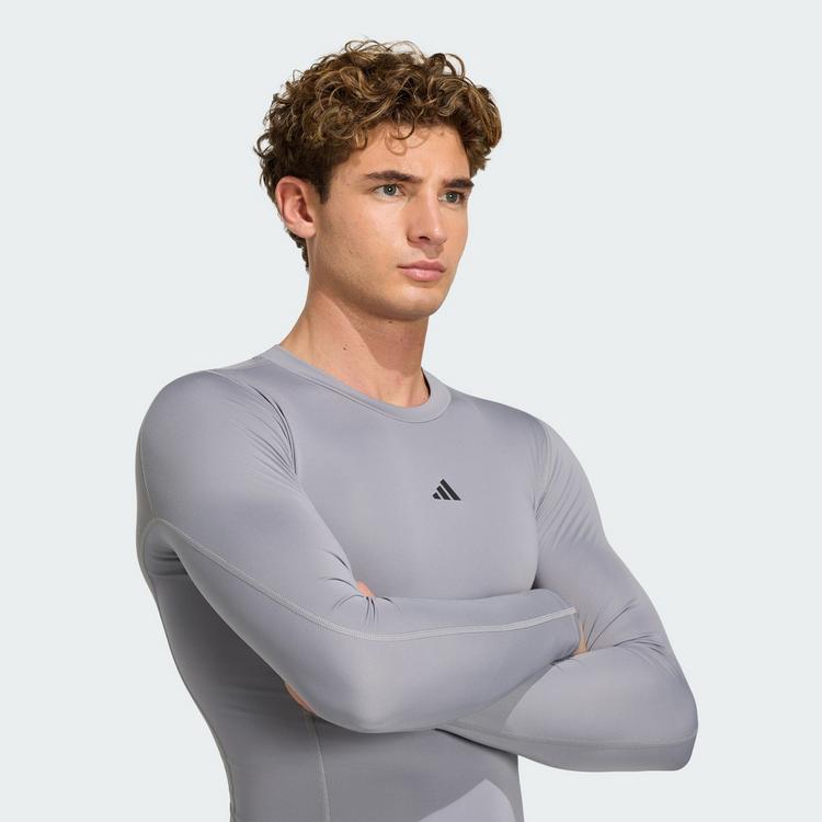 adidas adidas TECHFIT Compression Training Longsleeve Funktionsshirt Herren - Grey - 0 | SportScheck