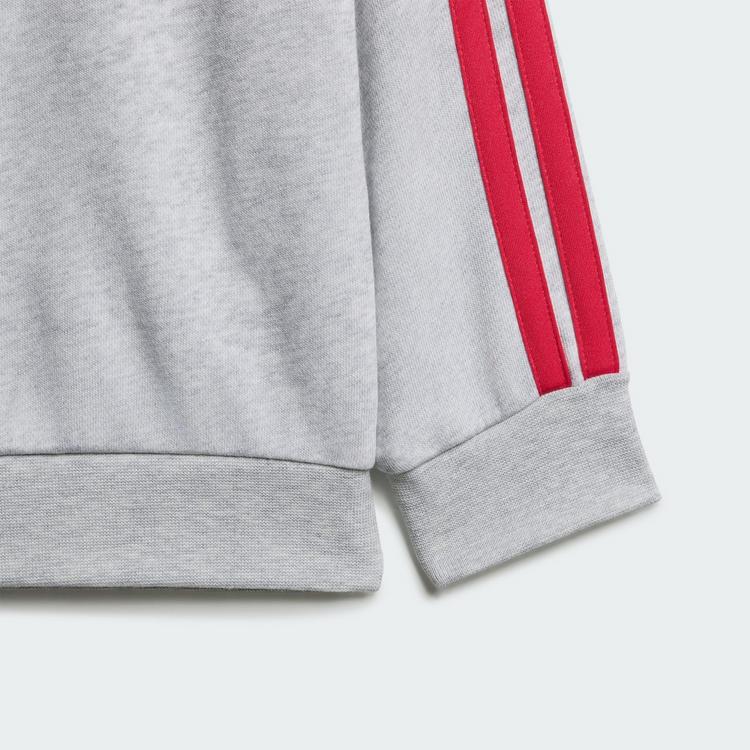 adidas adidas Essentials Kids Jogginganzug Trainingsanzug Kinder - Light Grey Heather / Power Pink - 1 | SportScheck