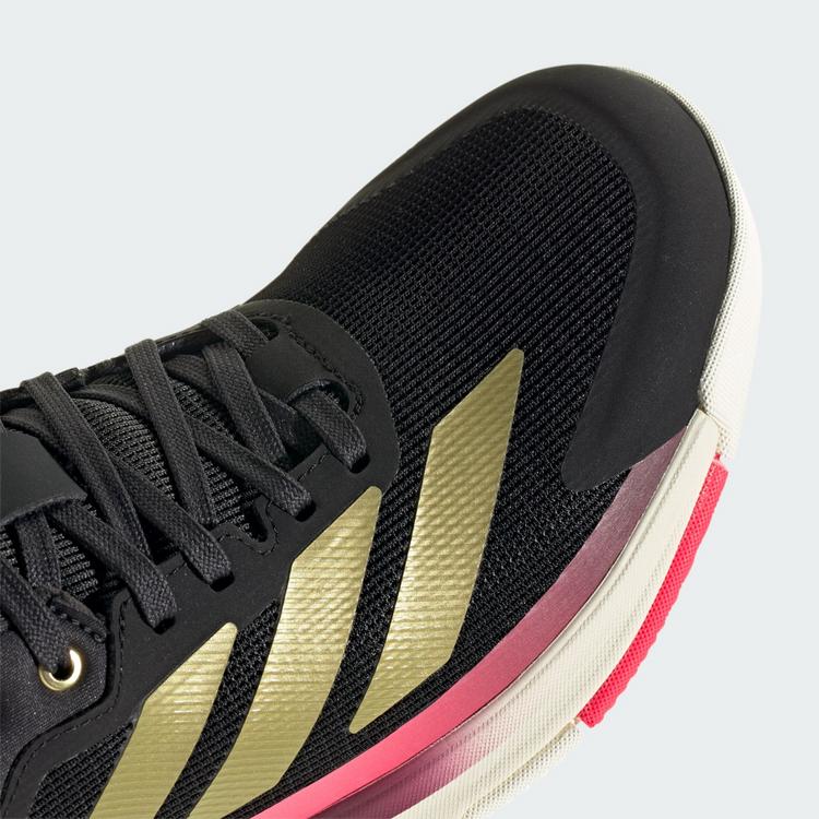 adidas adidas Crazyquick BOOST Padel-Schuh Tennisschuhe Herren - Core Black / Gold Metallic / Solar Turbo - 7 | SportScheck