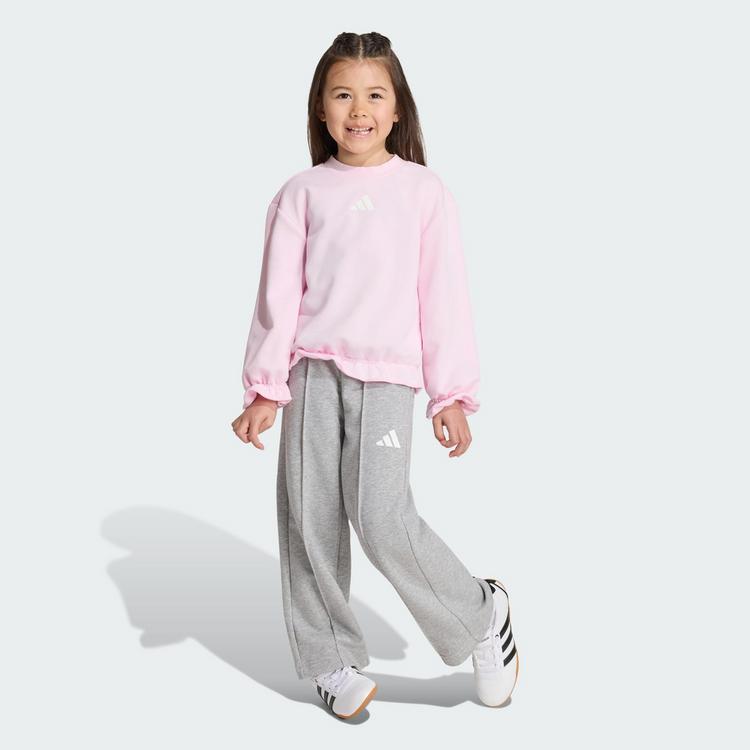 adidas adidas Seasonals Sweatset, R&uuml;schen Trainingsanzug Kinder - Clear Pink / White - 0 | SportScheck