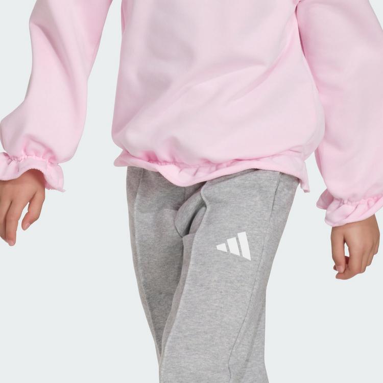 adidas adidas Seasonals Sweatset, R&uuml;schen Trainingsanzug Kinder - Clear Pink / White - 1 | SportScheck