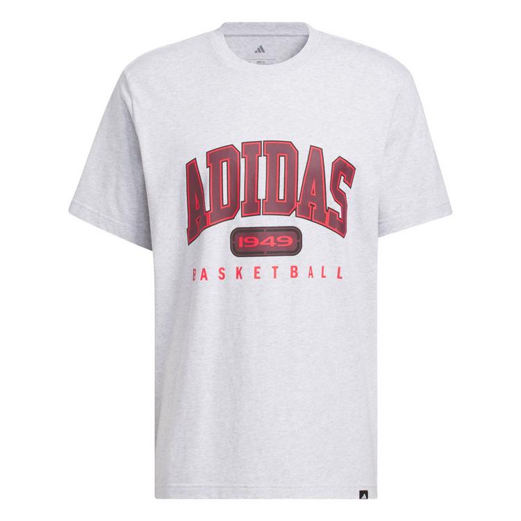 adidas adidas Collegiate Grafik T-Shirt Basketball Shirt Herren - Light Grey Heather - 0 | SportScheck
