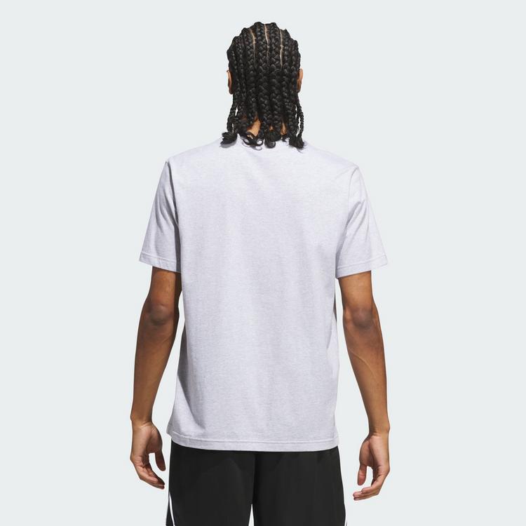adidas adidas Collegiate Grafik T-Shirt Basketball Shirt Herren - Light Grey Heather - 1 | SportScheck