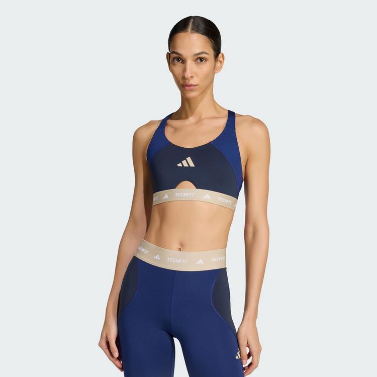 adidas adidas TECHFIT Workout Color Block BH, BH Damen - Dark Blue / Legend Ink - 0 | SportScheck