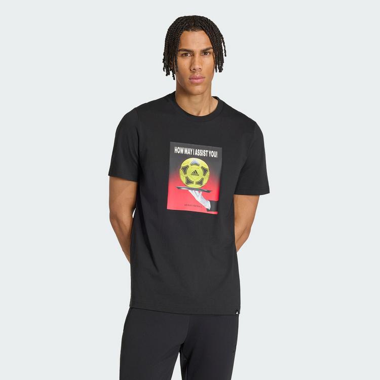 adidas adidas FUSSBALLSLOGAN GRAFIK T-SHIRT Funktionsshirt Herren - Black - 0 | SportScheck