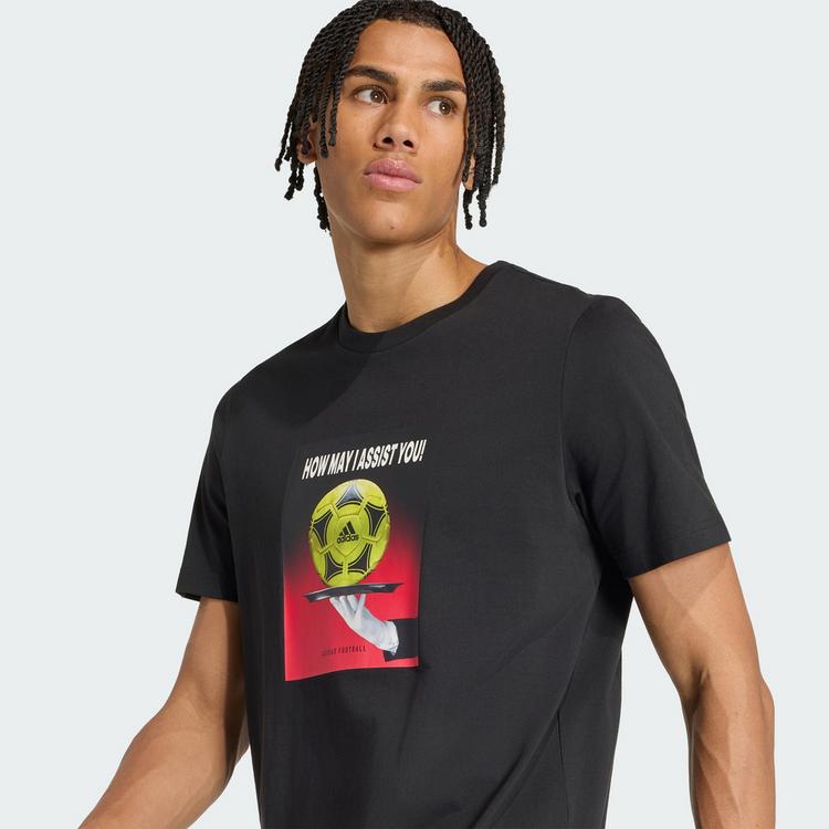 adidas adidas FUSSBALLSLOGAN GRAFIK T-SHIRT Funktionsshirt Herren - Black - 0 | SportScheck