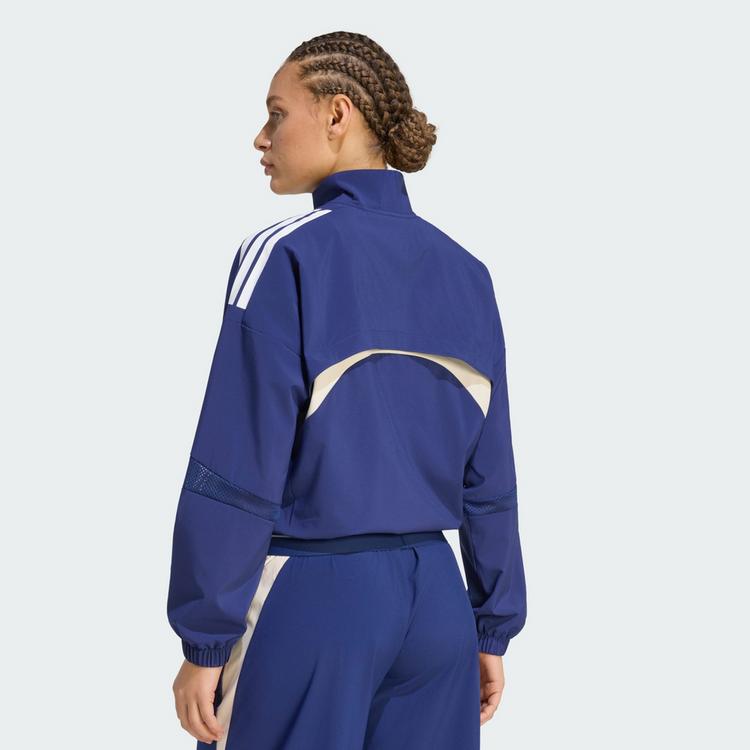 adidas adidas Hyperglam Trainingsjacke, 3-Streifen, Trainingsanzug Damen - Dark Blue - 1 | SportScheck