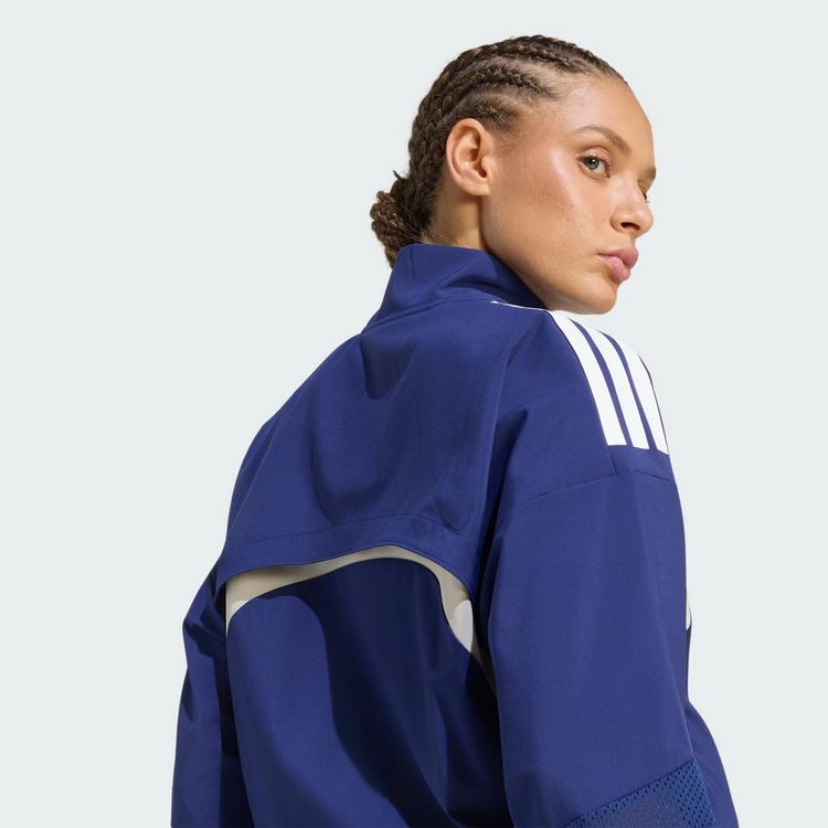 adidas adidas Hyperglam Trainingsjacke, 3-Streifen, Trainingsanzug Damen - Dark Blue - 1 | SportScheck