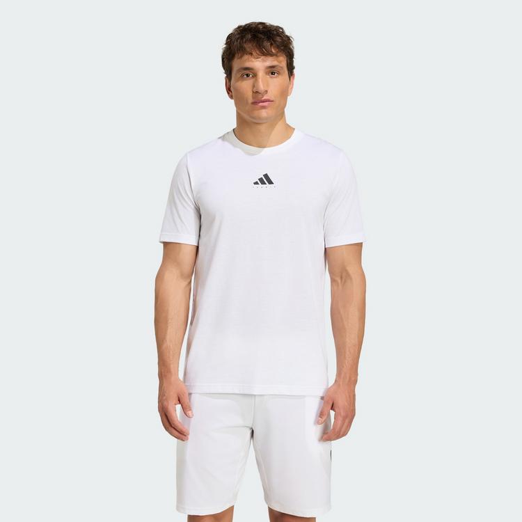 adidas adidas TENNIS CATEGORY GRAPHIC T-SHIRT T-Shirt Herren - White / Black - 0 | SportScheck