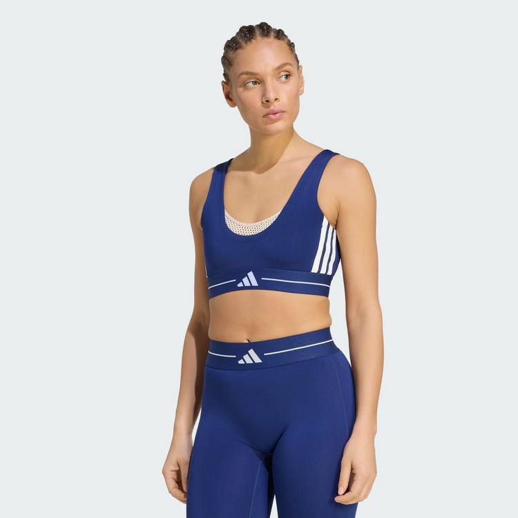 adidas adidas Hyperglam 3-Streifen Color Block BH Damen - Dark Blue - 0 | SportScheck