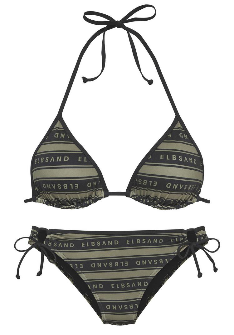 ELBSAND ELBSAND Triangel-Bikini Bikini Set Damen - olive-schwarz - 0 | SportScheck