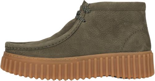 Clarks Torhill Moss Dark Green Nub Halbschuhe Damen