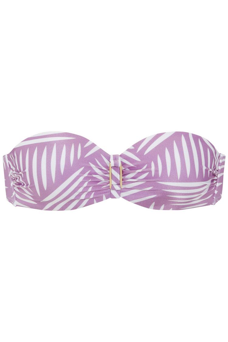 Lascana Lascana B&uuml;gel-Bandeau-Bikini-Top Bikini Oberteil Damen - flieder bedruckt - 1 | SportScheck
