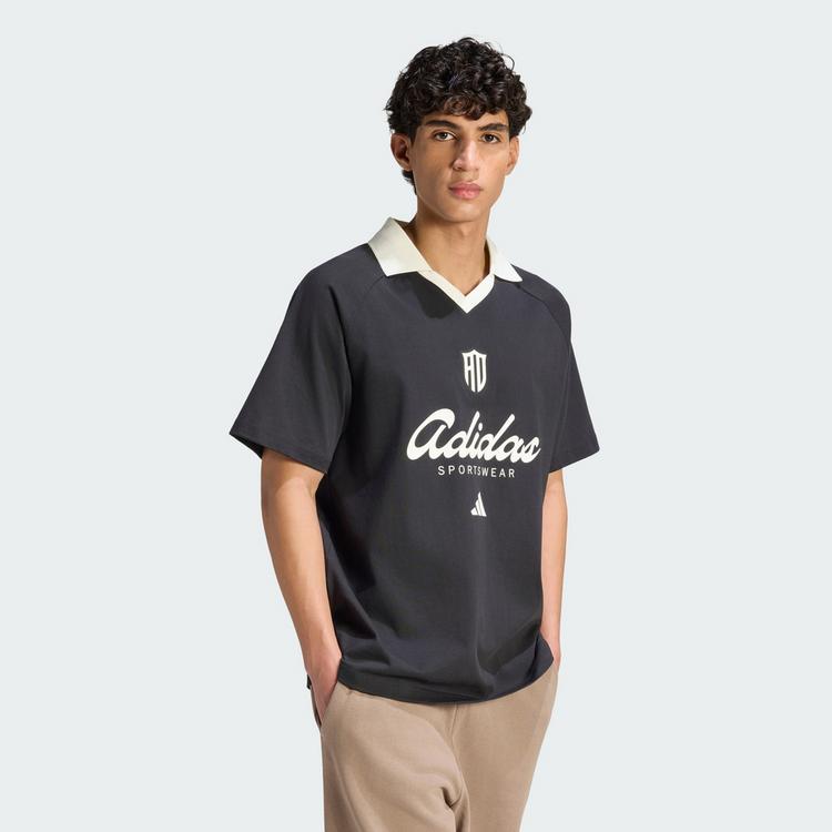 adidas adidas LUX TIRO SCRIPT GRAFIK POLOSHIRT T-Shirt Herren - Black / Off White - 0 | SportScheck