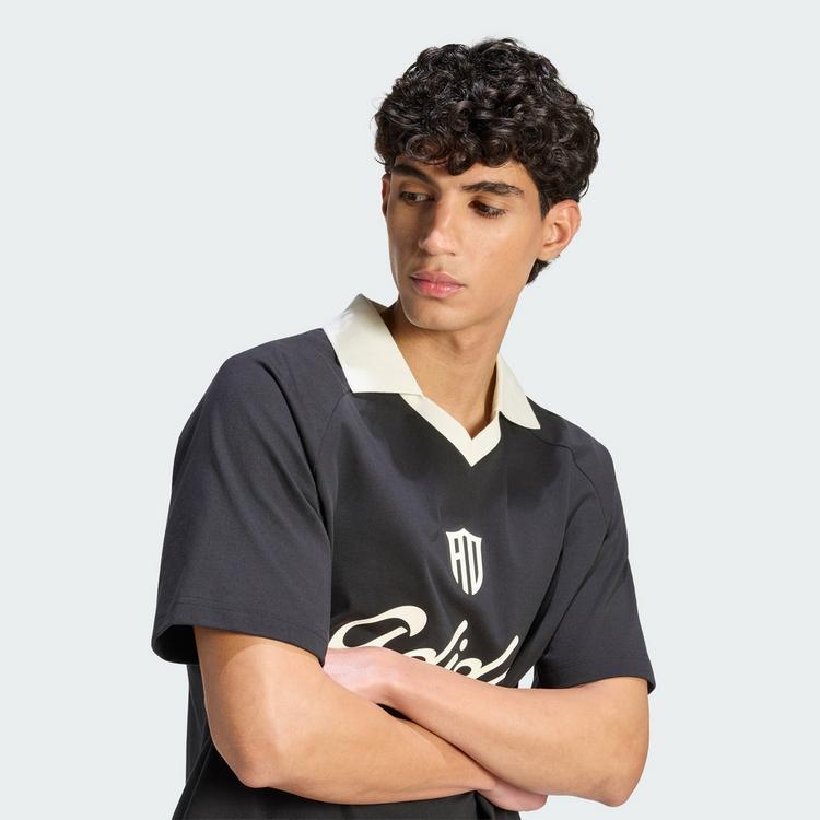 adidas adidas LUX TIRO SCRIPT GRAFIK POLOSHIRT T-Shirt Herren - Black / Off White - 0 | SportScheck